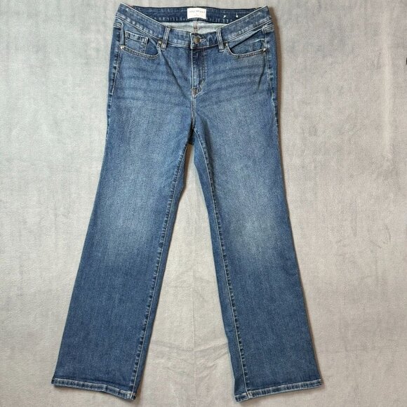 Lane Bryant Flex Magic Waistband Mid Rise Bootcut Stretch Blue Jeans Denim Sz 14 - Picture 1 of 11